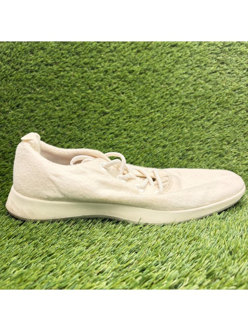 Allbirds Wool Runner Mens Size 14 Natural White Athletic Running Shoes Sneakers